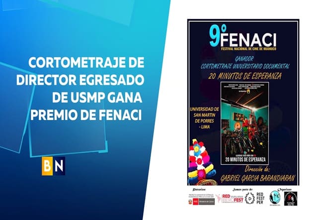 Cineasta de la USMP gana premio por su cortometraje documental